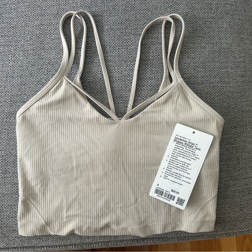 NWT lululemon Align™ Strappy Ribbed Tank Top *Light Support, A/B Cup size 6